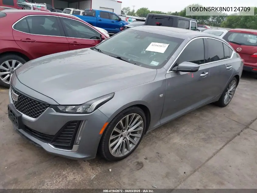 2022 Cadillac Ct5 Premium Luxury VIN: 1G6DN5RK8N0124709 Lot: 41942872