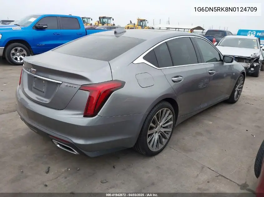2022 Cadillac Ct5 Premium Luxury VIN: 1G6DN5RK8N0124709 Lot: 41942872