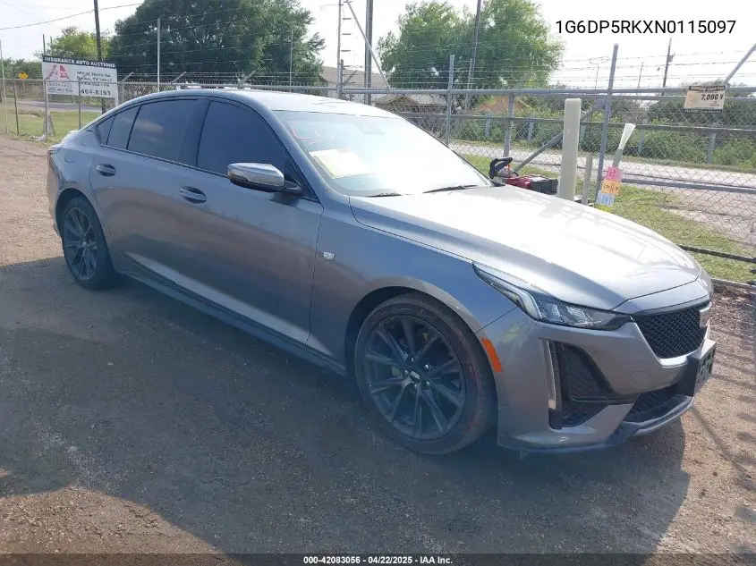 2022 Cadillac Ct5 Sport VIN: 1G6DP5RKXN0115097 Lot: 42083056