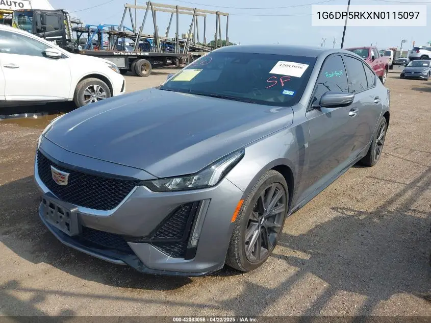2022 Cadillac Ct5 Sport VIN: 1G6DP5RKXN0115097 Lot: 42083056