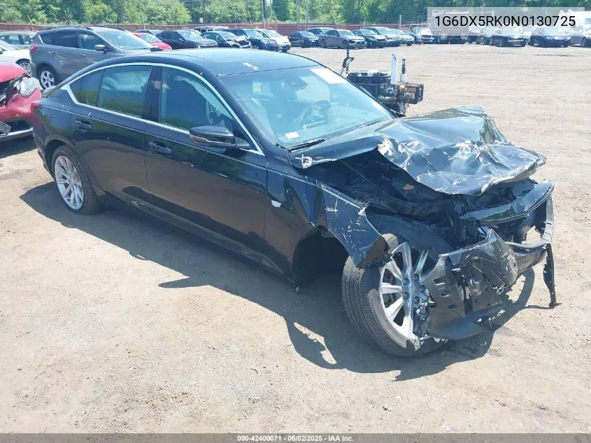 2022 Cadillac Ct5 Luxury VIN: 1G6DX5RK0N0130725 Lot: 42400071