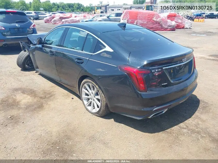 2022 Cadillac Ct5 Luxury VIN: 1G6DX5RK0N0130725 Lot: 42400071