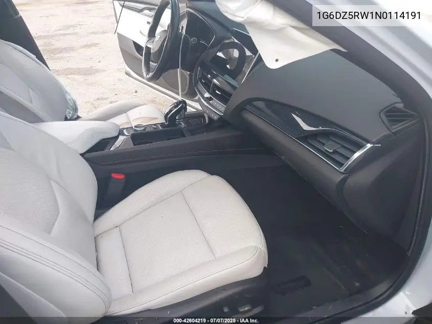 2022 Cadillac Ct5 Premium Luxury VIN: 1G6DZ5RW1N0114191 Lot: 42604219