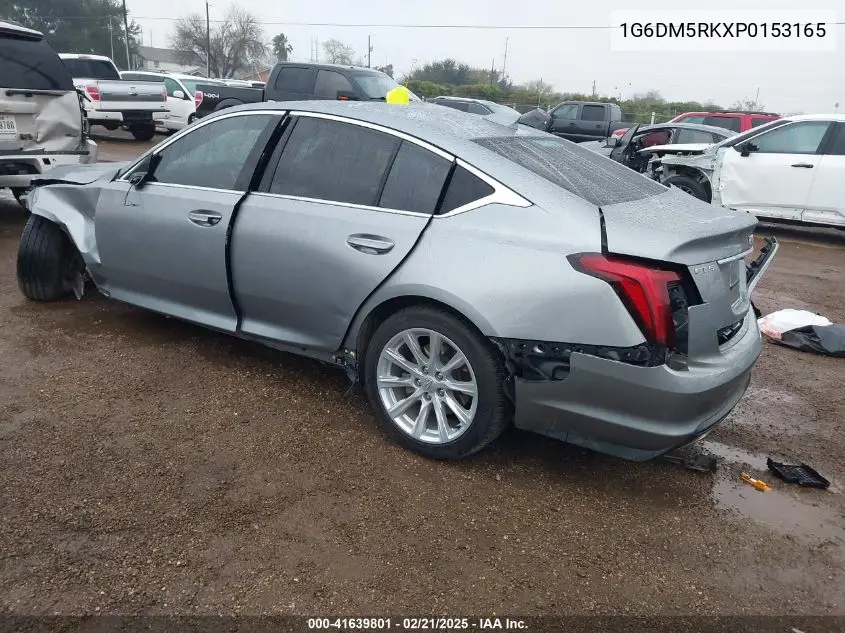 2023 Cadillac Ct5 Luxury VIN: 1G6DM5RKXP0153165 Lot: 41639801