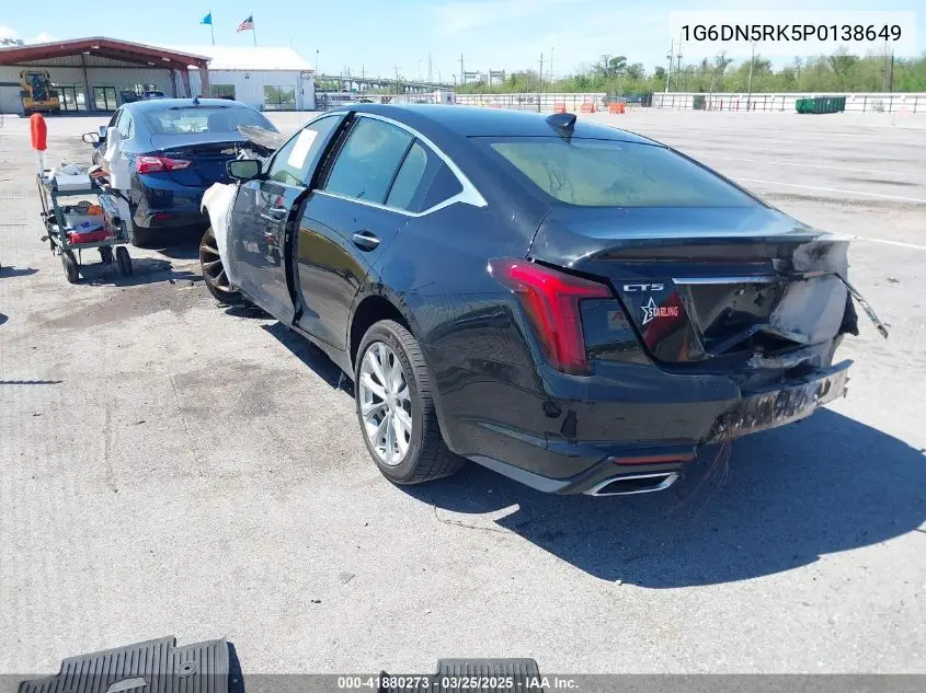2023 Cadillac Ct5 Premium Luxury VIN: 1G6DN5RK5P0138649 Lot: 41880273