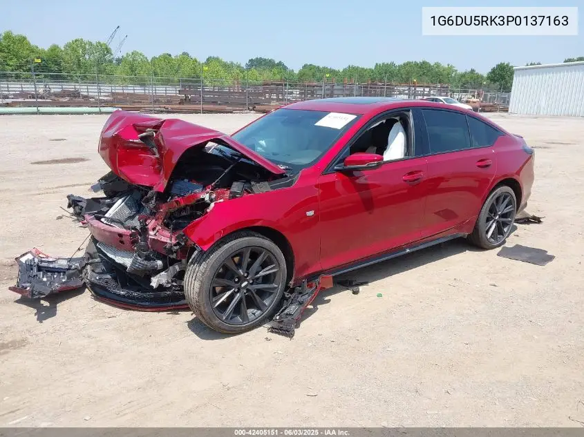 2023 Cadillac Ct5 Sport VIN: 1G6DU5RK3P0137163 Lot: 42405151