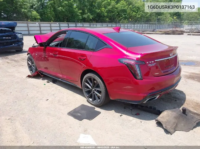 2023 Cadillac Ct5 Sport VIN: 1G6DU5RK3P0137163 Lot: 42405151