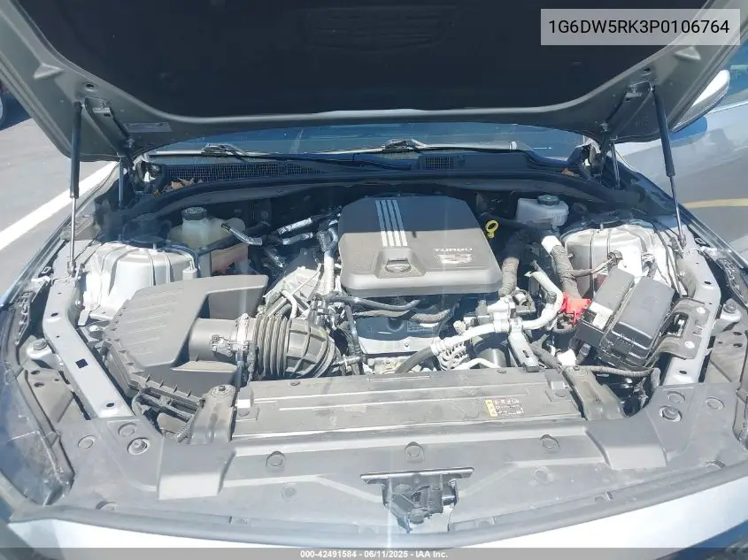 2023 Cadillac Ct5 Luxury VIN: 1G6DW5RK3P0106764 Lot: 42491584