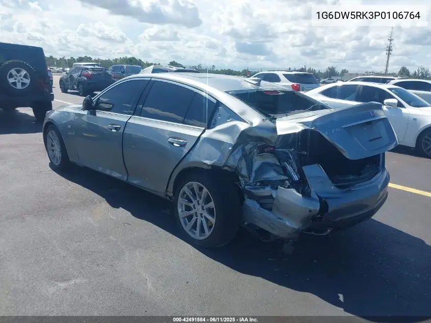 2023 Cadillac Ct5 Luxury VIN: 1G6DW5RK3P0106764 Lot: 42491584