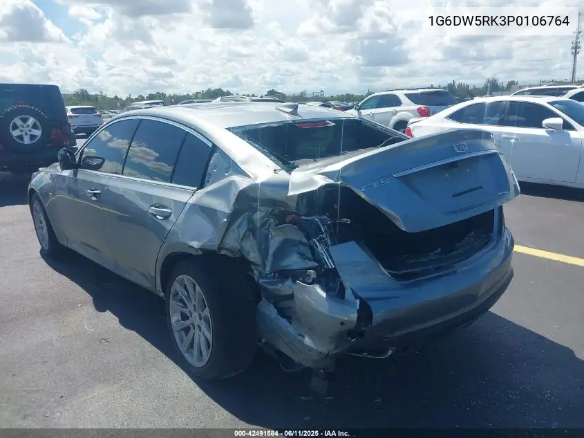 2023 Cadillac Ct5 Luxury VIN: 1G6DW5RK3P0106764 Lot: 42491584