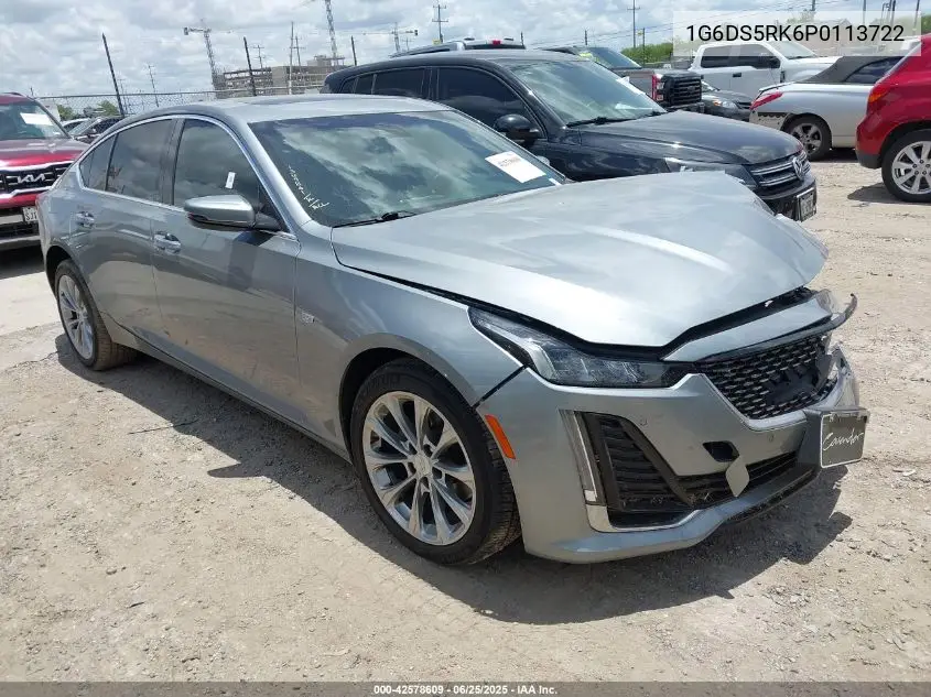 2023 Cadillac Ct5 Premium Luxury VIN: 1G6DS5RK6P0113722 Lot: 42578609