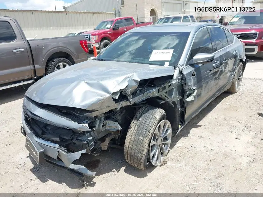 2023 Cadillac Ct5 Premium Luxury VIN: 1G6DS5RK6P0113722 Lot: 42578609
