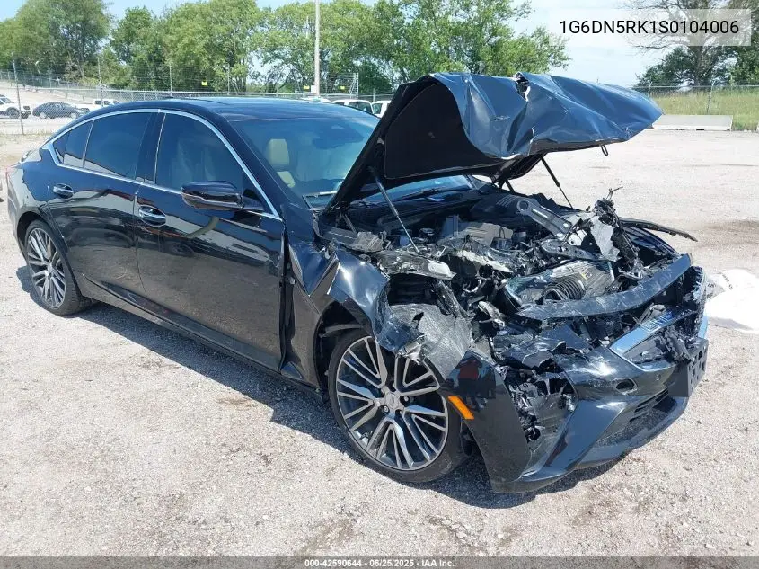 2025 Cadillac Ct5 Premium Luxury Rwd VIN: 1G6DN5RK1S0104006 Lot: 42590644