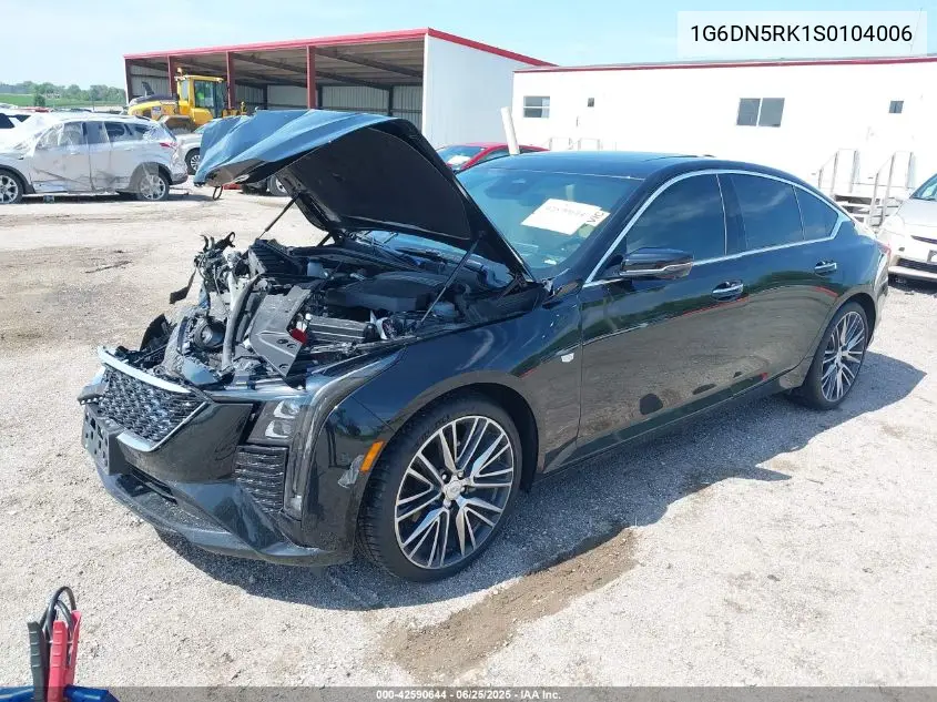 2025 Cadillac Ct5 Premium Luxury Rwd VIN: 1G6DN5RK1S0104006 Lot: 42590644