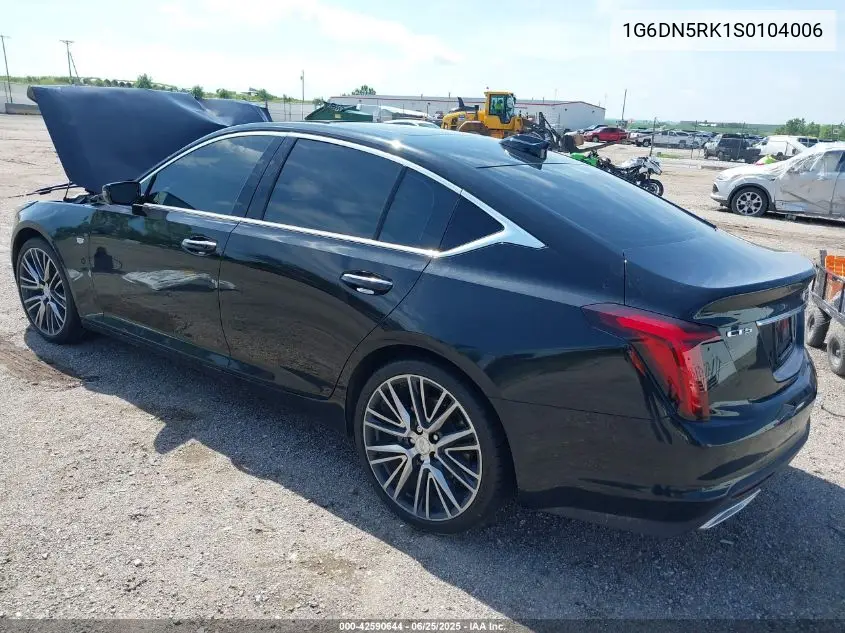 2025 Cadillac Ct5 Premium Luxury Rwd VIN: 1G6DN5RK1S0104006 Lot: 42590644