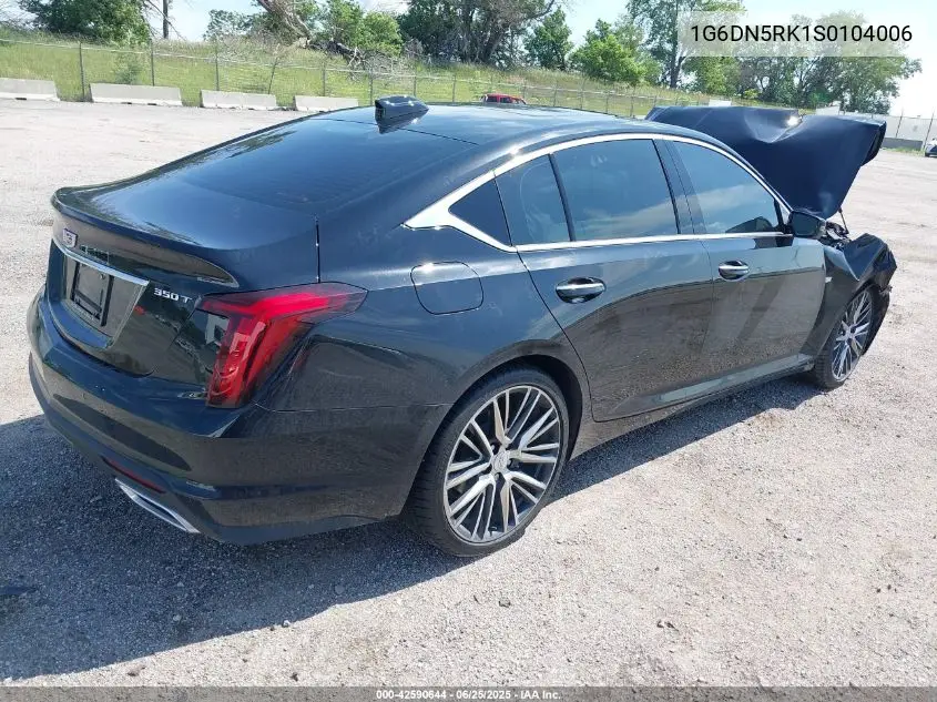 2025 Cadillac Ct5 Premium Luxury Rwd VIN: 1G6DN5RK1S0104006 Lot: 42590644