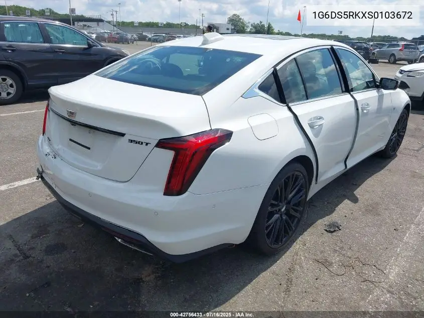 2025 Cadillac Ct5 Premium Luxury Rwd VIN: 1G6DS5RKXS0103672 Lot: 42756433
