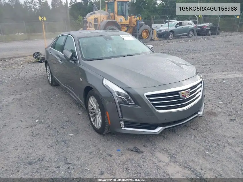 2016 Cadillac Ct6 Luxury VIN: 1G6KC5RX4GU158988 Lot: 42199150