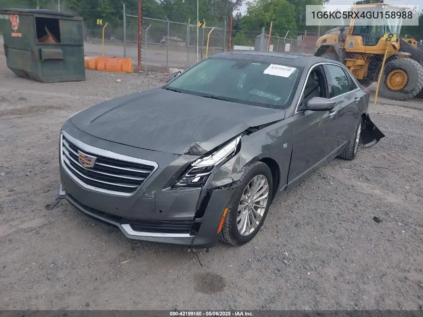 2016 Cadillac Ct6 Luxury VIN: 1G6KC5RX4GU158988 Lot: 42199150