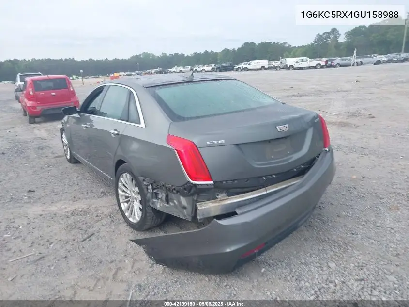 2016 Cadillac Ct6 Luxury VIN: 1G6KC5RX4GU158988 Lot: 42199150