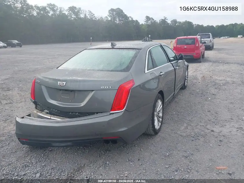 2016 Cadillac Ct6 Luxury VIN: 1G6KC5RX4GU158988 Lot: 42199150