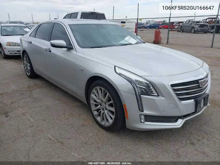 2016 Cadillac Ct6 Premium Luxury VIN: 1G6KF5RS2GU166647 Lot: 42571850