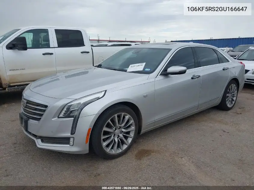 2016 Cadillac Ct6 Premium Luxury VIN: 1G6KF5RS2GU166647 Lot: 42571850