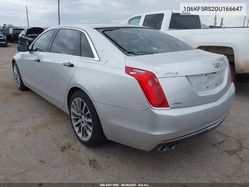 2016 Cadillac Ct6 Premium Luxury VIN: 1G6KF5RS2GU166647 Lot: 42571850