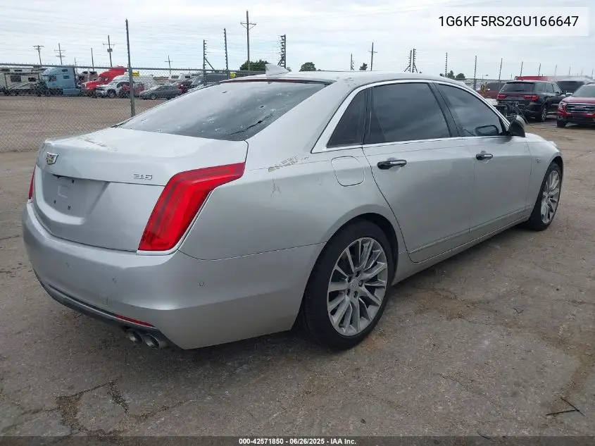 2016 Cadillac Ct6 Premium Luxury VIN: 1G6KF5RS2GU166647 Lot: 42571850