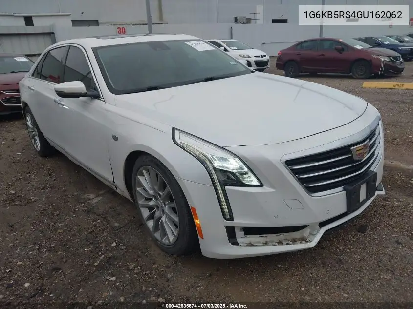 2016 Cadillac Ct6 Standard VIN: 1G6KB5RS4GU162062 Lot: 42635674