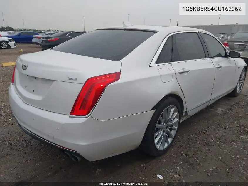 2016 Cadillac Ct6 Standard VIN: 1G6KB5RS4GU162062 Lot: 42635674