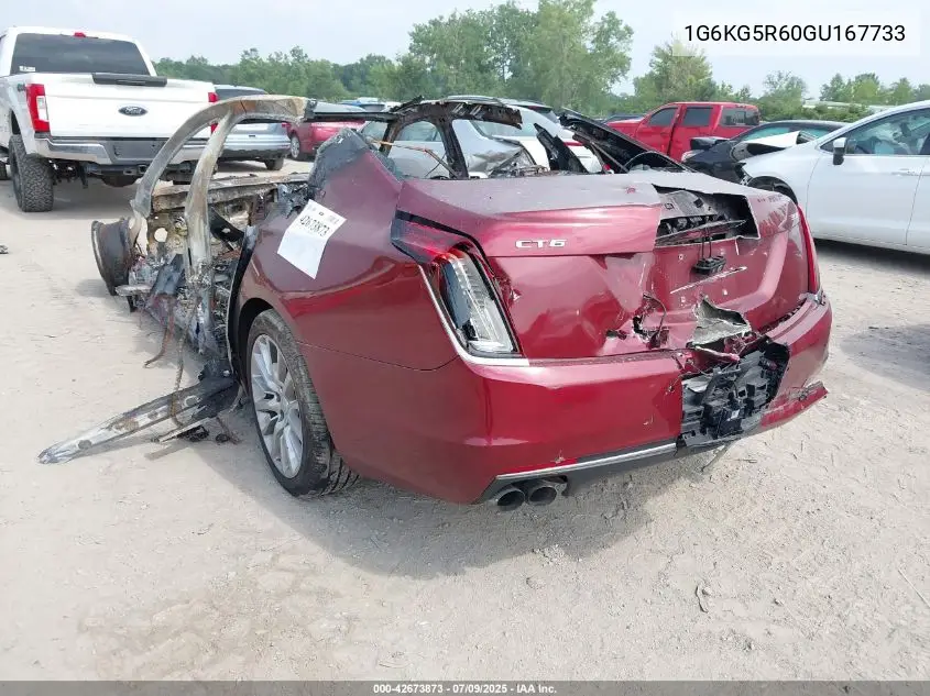 2016 Cadillac Ct6 Twin Turbo Premium Luxury VIN: 1G6KG5R60GU167733 Lot: 42673873