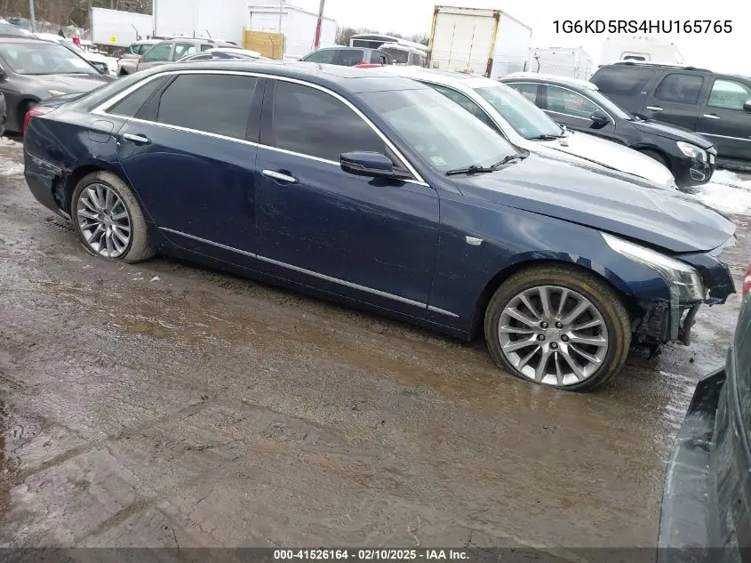 2017 Cadillac Ct6 Luxury VIN: 1G6KD5RS4HU165765 Lot: 41526164