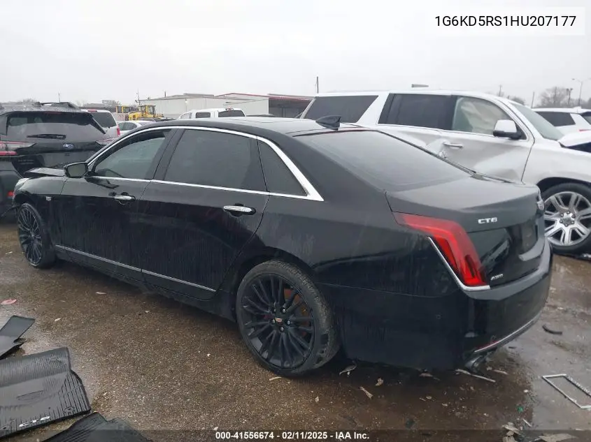 2017 Cadillac Ct6 Luxury VIN: 1G6KD5RS1HU207177 Lot: 41556674