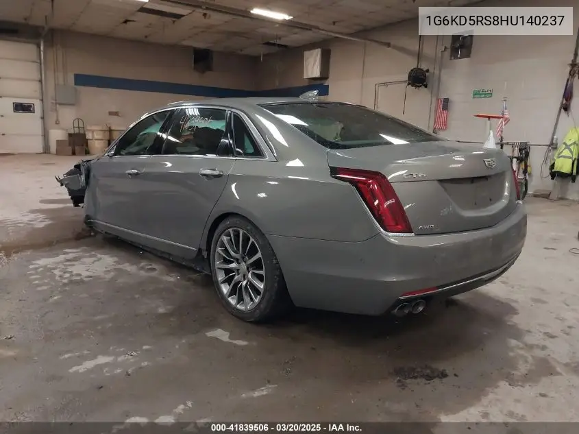 2017 Cadillac Ct6 Luxury VIN: 1G6KD5RS8HU140237 Lot: 41839506