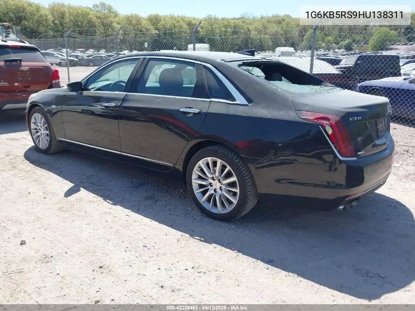 2017 Cadillac Ct6 Standard VIN: 1G6KB5RS9HU138311 Lot: 42226463