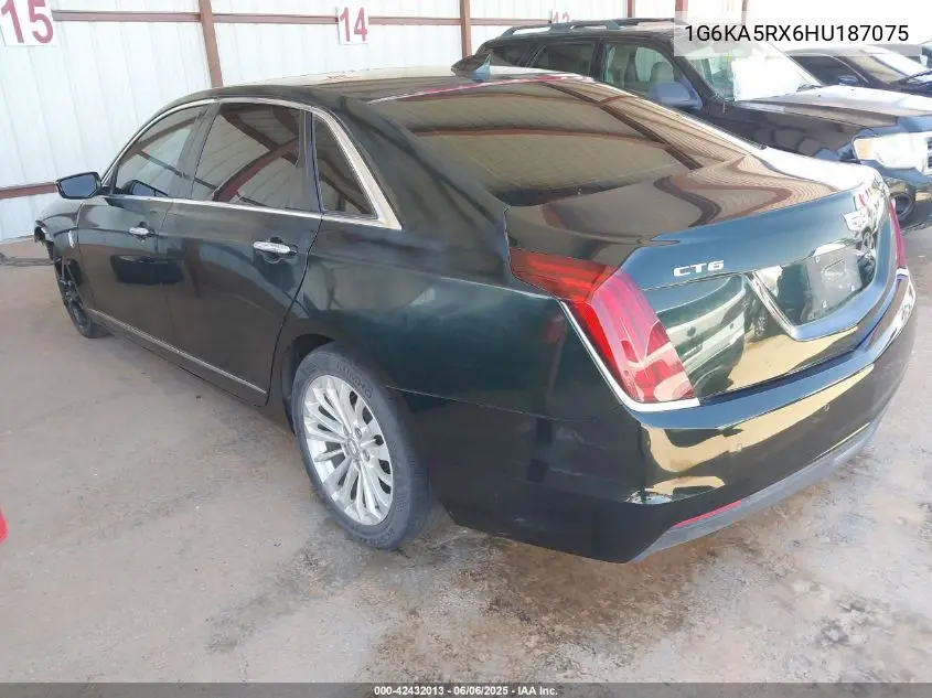 2017 Cadillac Ct6 Standard VIN: 1G6KA5RX6HU187075 Lot: 42432013