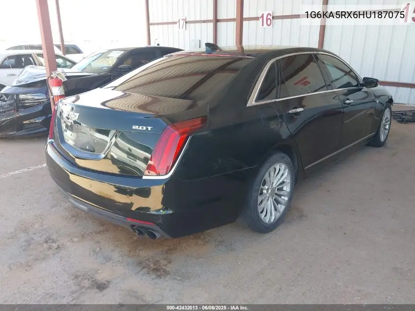 2017 Cadillac Ct6 Standard VIN: 1G6KA5RX6HU187075 Lot: 42432013