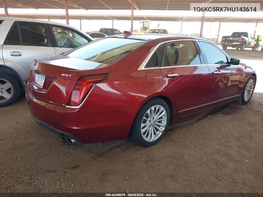 2017 Cadillac Ct6 Luxury VIN: 1G6KC5RX7HU143614 Lot: 42466576