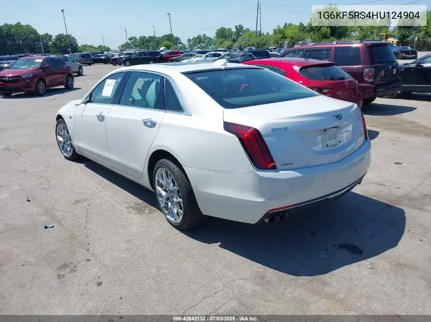 2017 Cadillac Ct6 Premium Luxury VIN: 1G6KF5RS4HU124904 Lot: 42642132