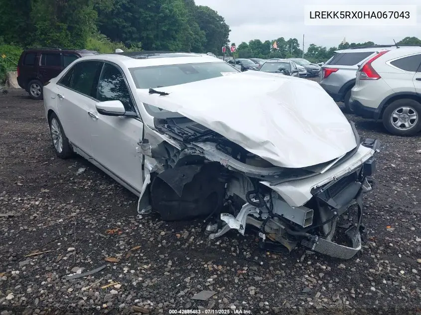 2017 Cadillac Ct6 Premium Luxury VIN: LREKK5RX0HA067043 Lot: 42685483