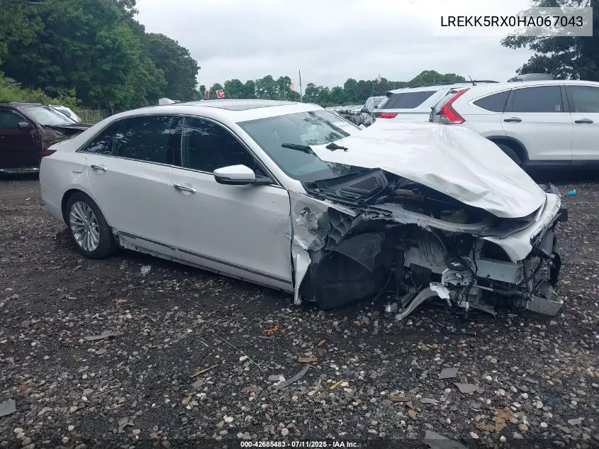 2017 Cadillac Ct6 Premium Luxury VIN: LREKK5RX0HA067043 Lot: 42685483