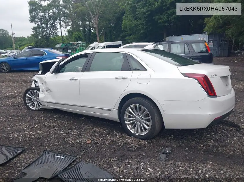 2017 Cadillac Ct6 Premium Luxury VIN: LREKK5RX0HA067043 Lot: 42685483