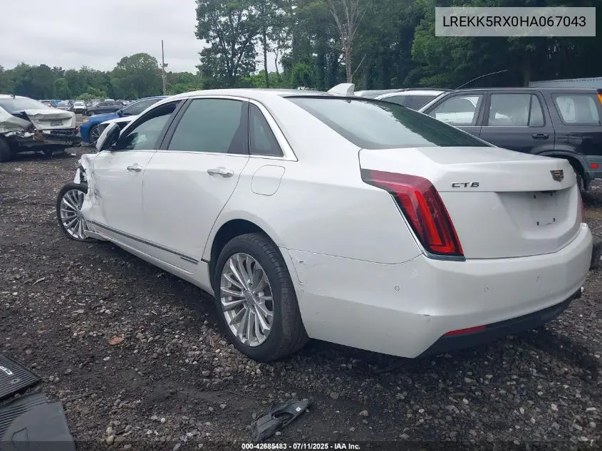2017 Cadillac Ct6 Premium Luxury VIN: LREKK5RX0HA067043 Lot: 42685483