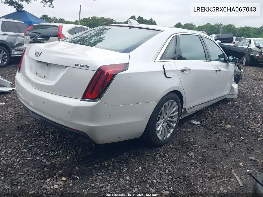 2017 Cadillac Ct6 Premium Luxury VIN: LREKK5RX0HA067043 Lot: 42685483