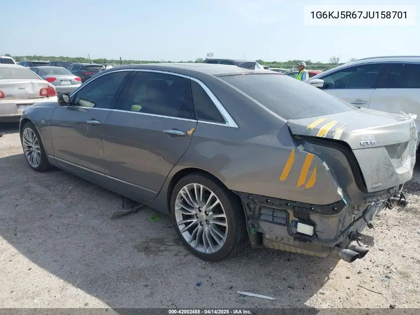 2018 Cadillac Ct6 Twin Turbo Premium Luxury VIN: 1G6KJ5R67JU158701 Lot: 42002488