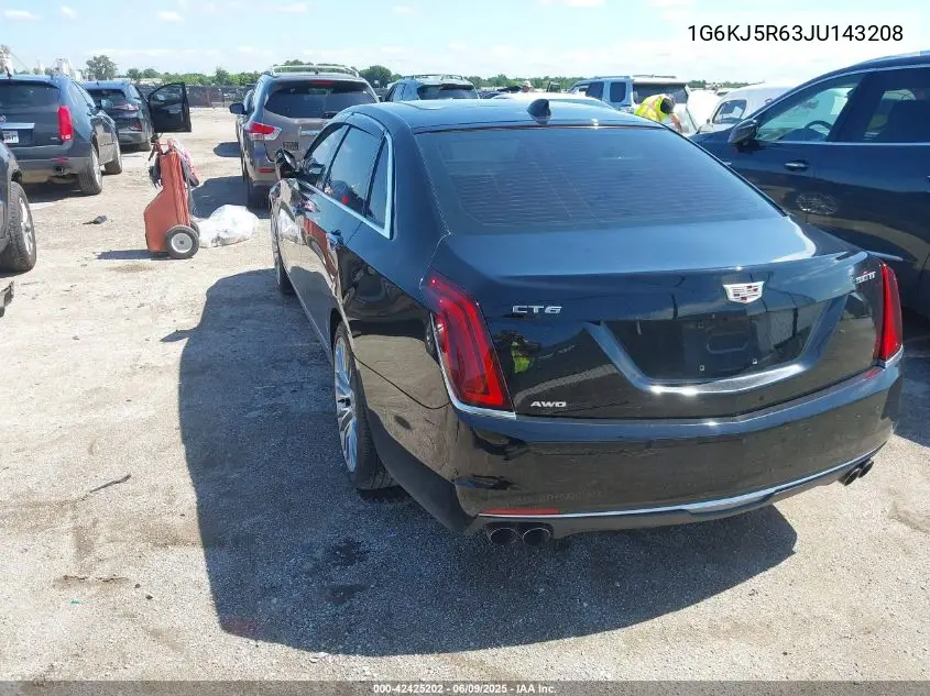 2018 Cadillac Ct6 Twin Turbo Premium Luxury VIN: 1G6KJ5R63JU143208 Lot: 42425202