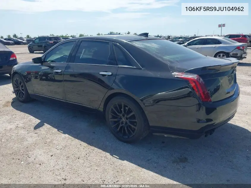 2018 Cadillac Ct6 Premium Luxury VIN: 1G6KF5RS9JU104962 Lot: 42632653