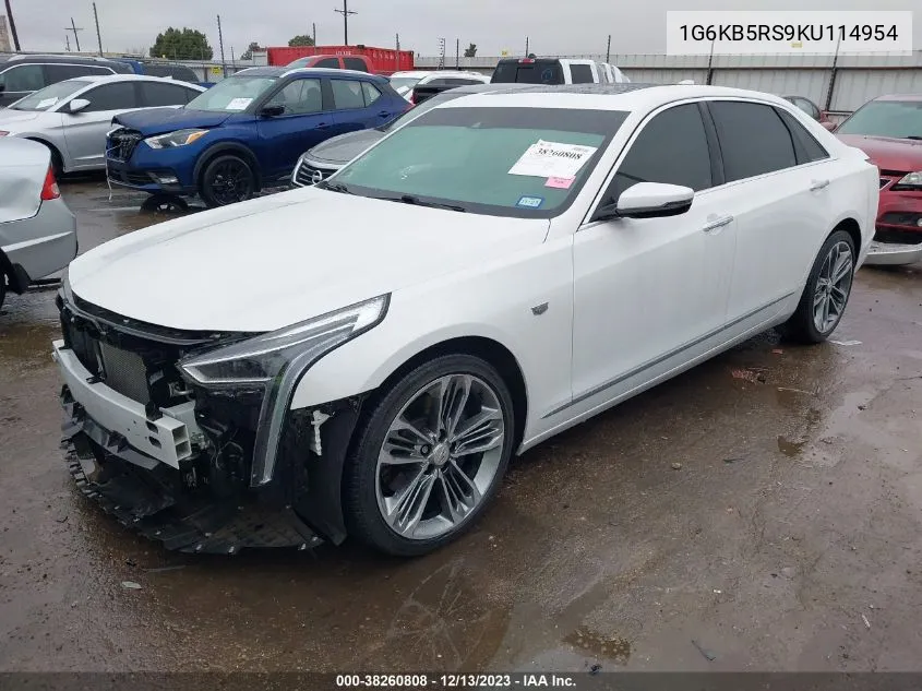 2019 Cadillac Ct6 Luxury VIN: 1G6KB5RS9KU114954 Lot: 38260808