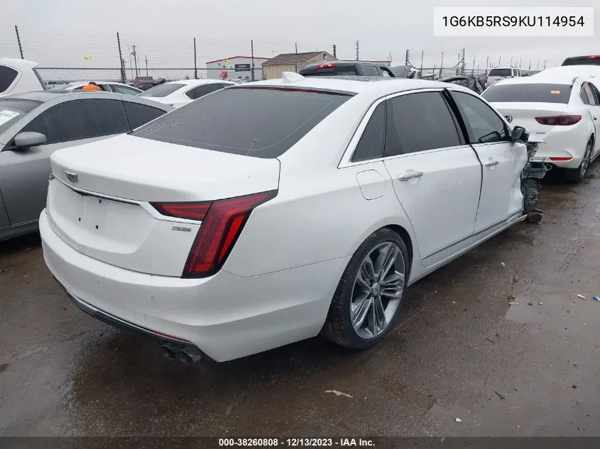 2019 Cadillac Ct6 Luxury VIN: 1G6KB5RS9KU114954 Lot: 38260808